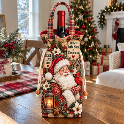 Believe In Christmas Magic Quilted Bottle Carrier Bag GFTOHNL4878