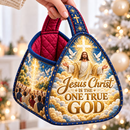 Jesus Christ One True God Christmas Quilted Basket GFTOHNL4884