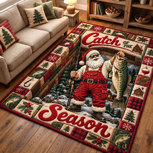 Santa Christmas Big Catch Area Rug GFTOHNL4899