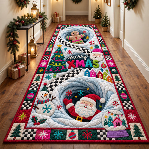 Merry Christmas Snow Tunnel Runner Rug GFTOHNL4902