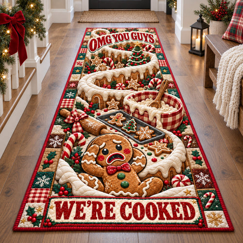 Funny Christmas Gingerbread Runner Rug GFTOHNL4907