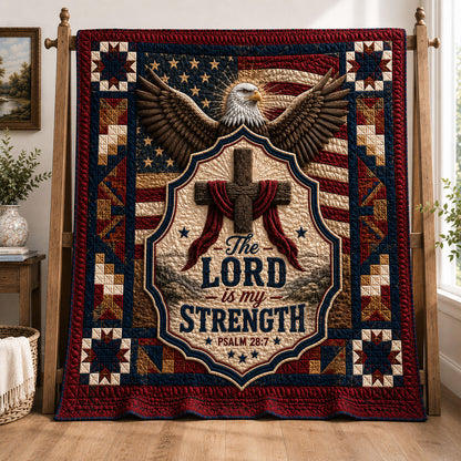 The Lord Is My Strength Quilted Blanket GFTOHNL493