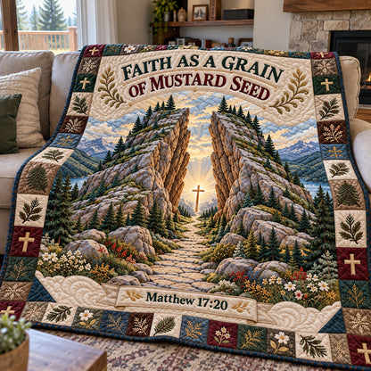 Faith Can Move Mountains Quilted Blanket GFTOHNL4966