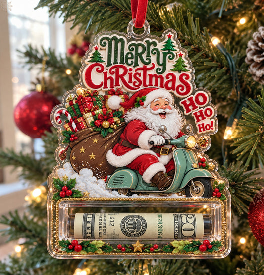 Santa Christmas Delivery Christmas Cash Mica Ornament GFTOHNL4983