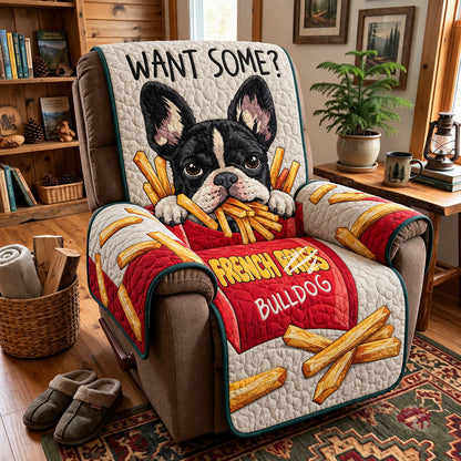 French Bulldog Fries Quilted Sofa Cover GFTOHNL5180