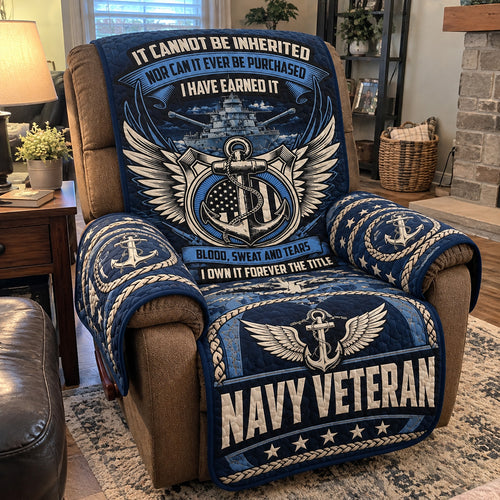 Navy Veteran Honor Quilted Sofa Cover GFTOHNL5226