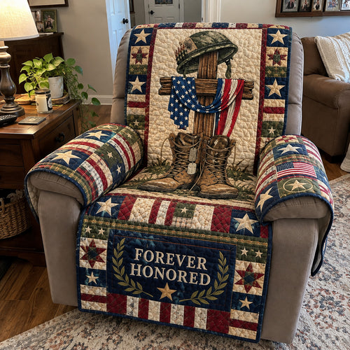 Fallen Soldier Forever Honored Quilted Sofa Cover GFTOHNL5257