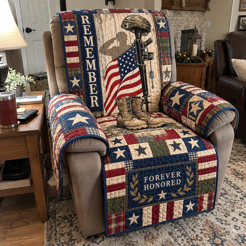 Remember Our Fallen Heroes Quilted Sofa Cover GFTOHNL5259