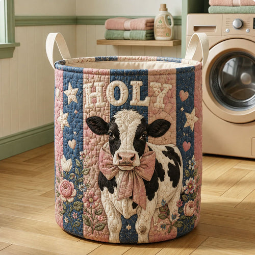 Holy Cow Quilted Laundry Basket GFTOHNL543