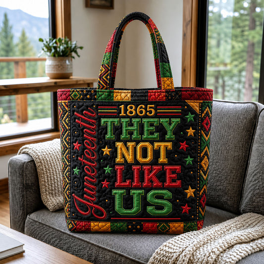 Juneteenth Pride Quilted Tote Bag GFTOHNL549