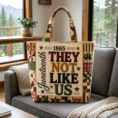 Vintage Juneteenth Quilted Tote Bag GFTOHNL554