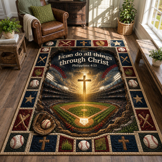 Christ Baseball Stadium Area Rug GFTOHNL590