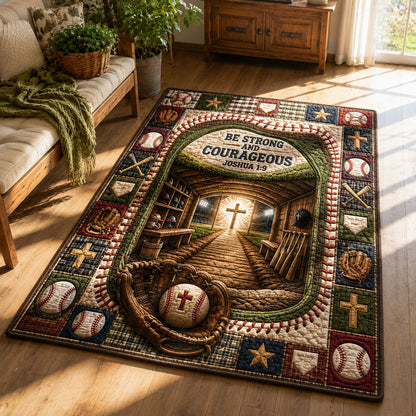Be Strong And Courageous Joshua Area Rug GFTOHNL591