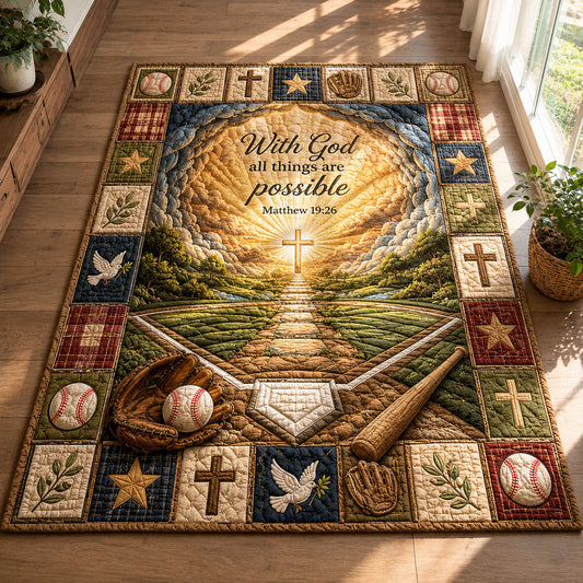 Christian Baseball Area Rug GFTOHNL592