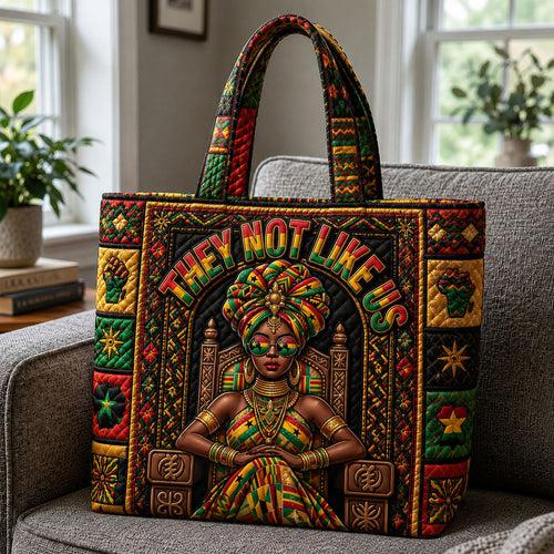 They Not Like Us African Queen Quilted Tote Bag GFTOHNL595