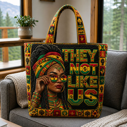 They Not Like Us Afrocentric Beauty Quilted Tote Bag GFTOHNL596