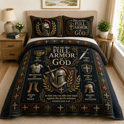 Full Armor Of God 3-Piece Quilted Bedding Set GFTOHNL635
