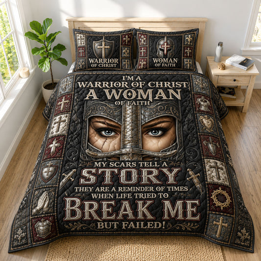 Warrior Of Christ 3-Piece Quilted Bedding Set GFTOHNL646