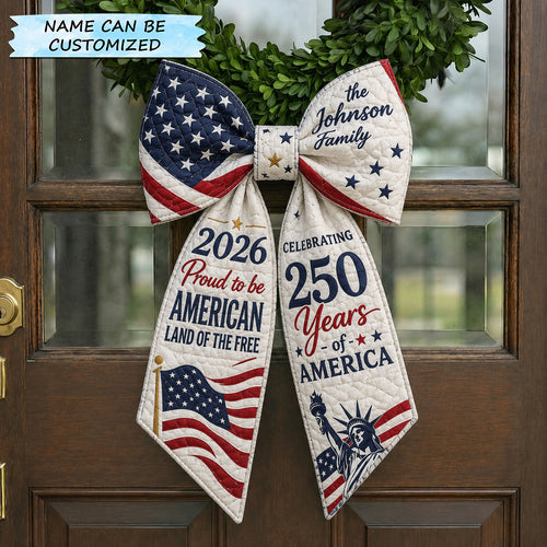 Personalized America 250 Years Celebration Quilted Wreath Sash QTCUZ GFTOHNL690