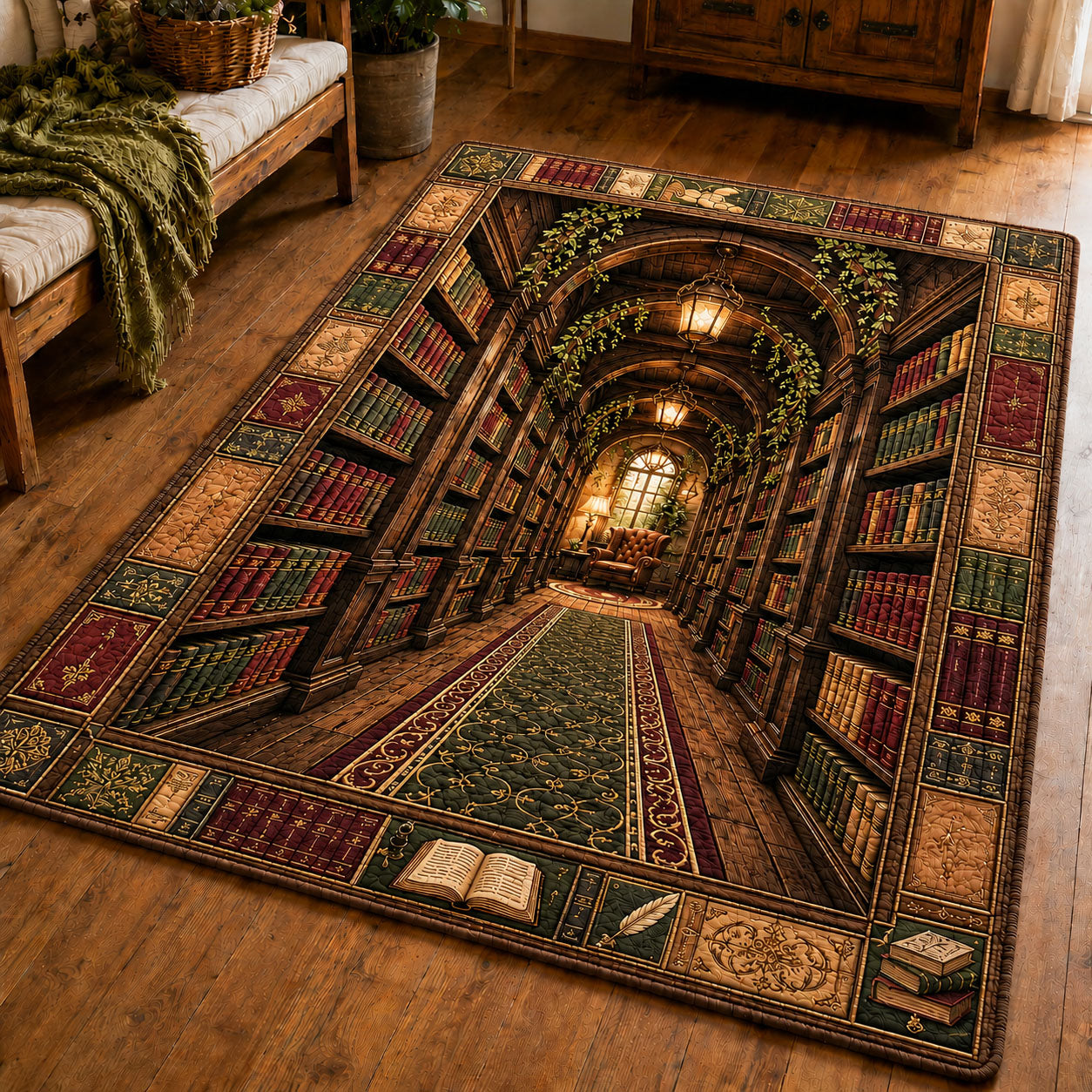 Enchanted Library Corridor Area Rug GFTOHNL703