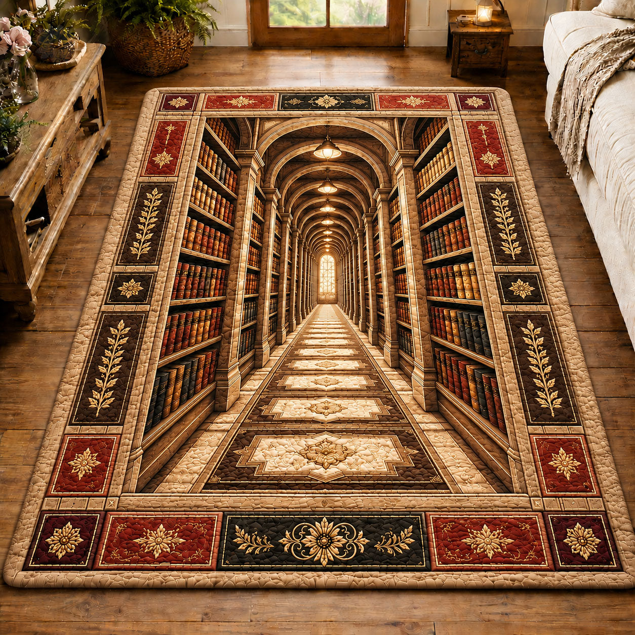 Timeless Grand Library Hallway Area Rug GFTOHNL704