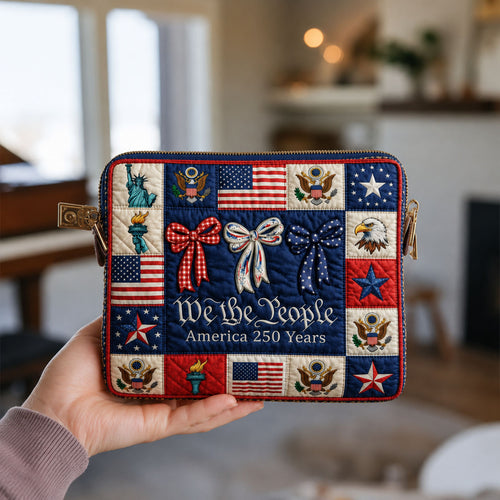 Americana Ribbon Bow Quilted Purse GFTOHNL705