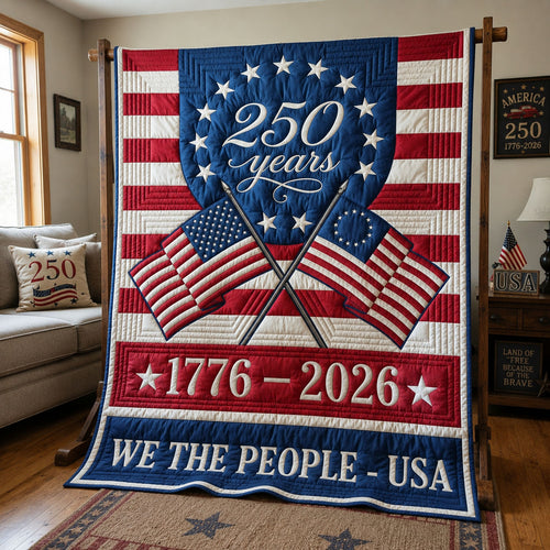 Classic American Flags Quilted Blanket GFTOHNL71