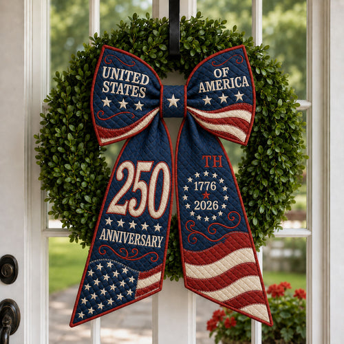 United States of America 250th Anniversary Quilted Wreath Sash GFTOHNL721