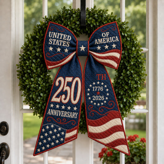 United States of America 250th Anniversary Quilted Wreath Sash GFTOHNL721
