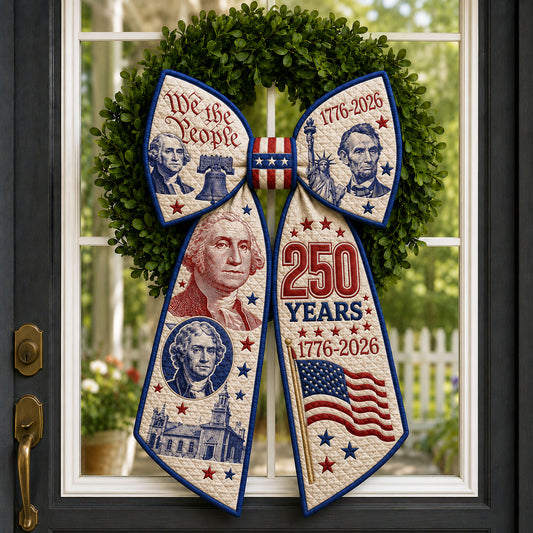 America 250 Years Heritage Leaders Quilted Wreath Sash GFTOHNL791