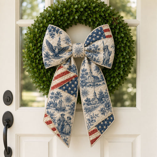 Vintage Americana Toile Quilted Wreath Sash GFTOHNL793