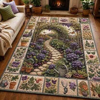Wisteria Arbor Vegetable Garden Area Rug GFTOHNL851