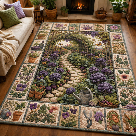 Wisteria Arbor Vegetable Garden Area Rug GFTOHNL851