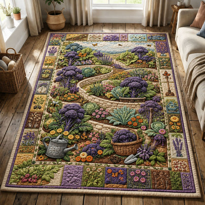 Winding Lavender Kitchen Garden Area Rug GFTOHNL853