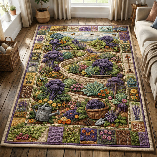 Winding Lavender Kitchen Garden Area Rug GFTOHNL853