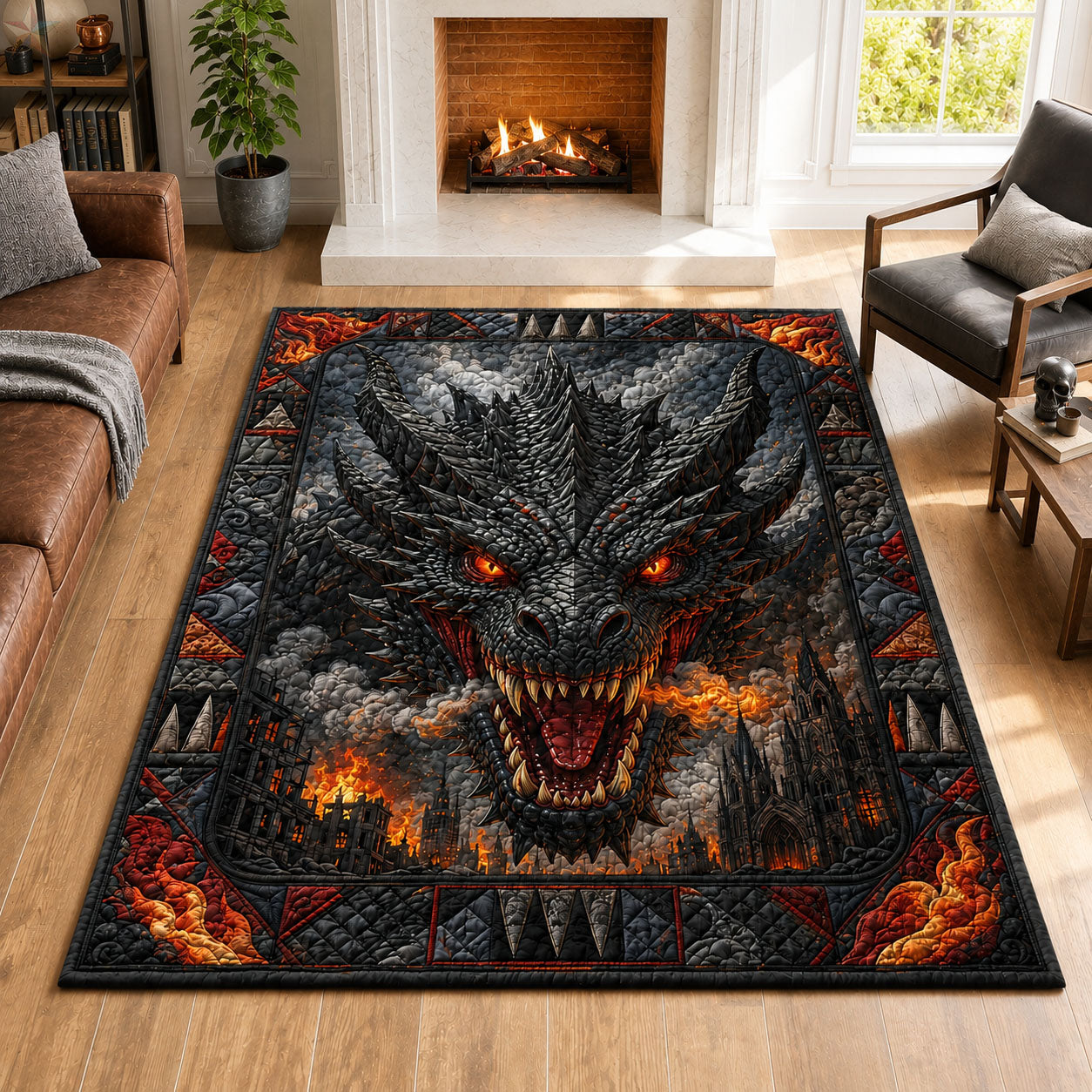 Inferno Dragon Apocalypse Area Rug GFTOHNL856