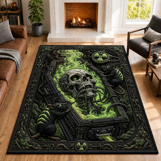 Radioactive Skull Laboratory Horror Area Rug GFTOHNL895