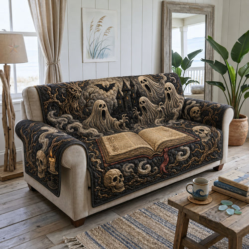 Ghosts Ancient Spell Book Haunted Quilted Sofa Cover GFTOHNL911