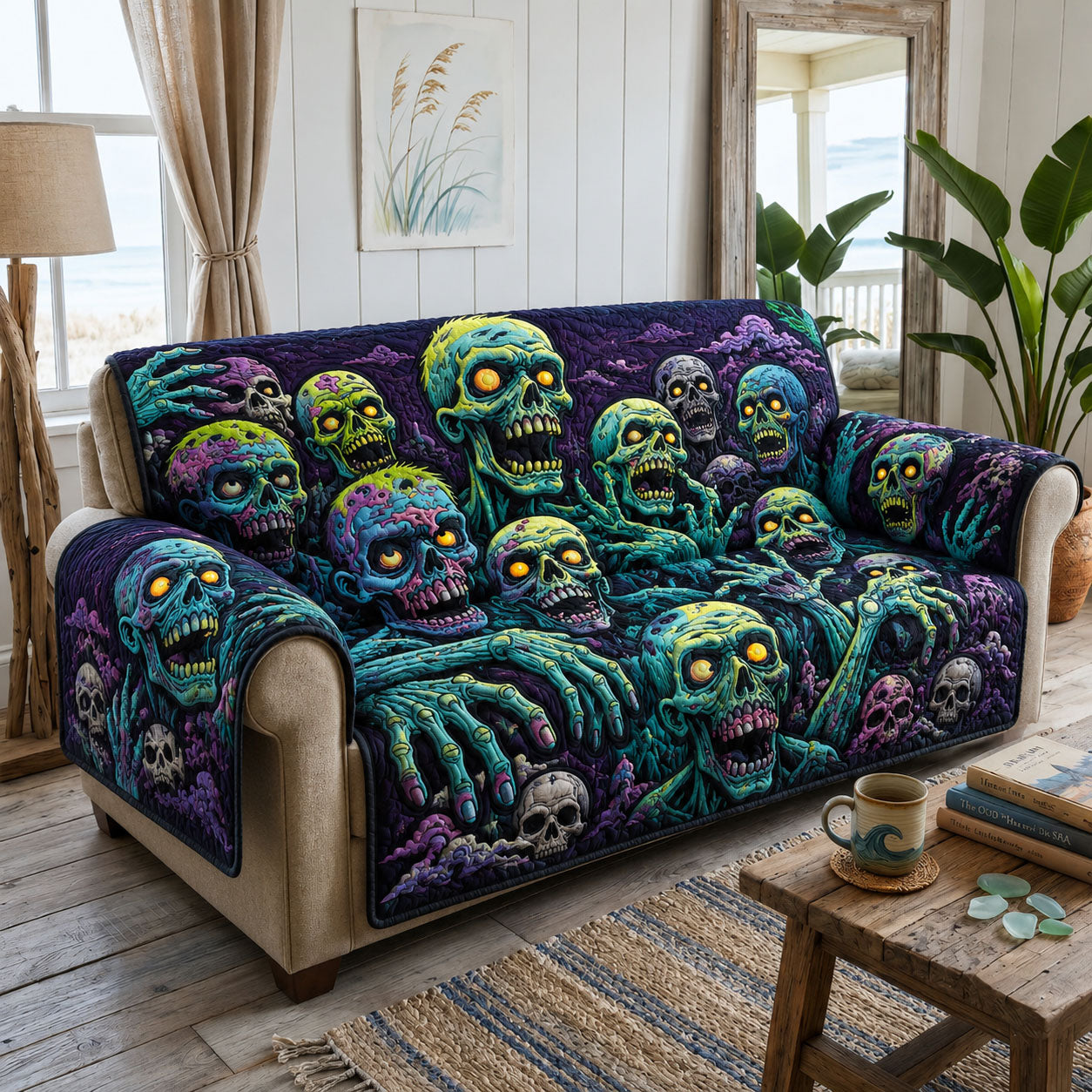 Zombie Halloween Quilted Sofa Cover GFTOHNL912