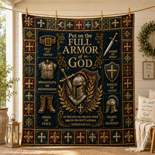 Full Armor Faith Quilted Blanket GFTOHNL948