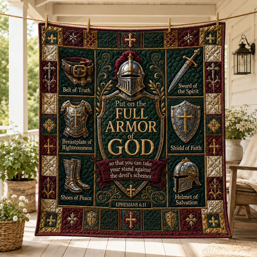 Guardian Armor Prayer Quilted Blanket GFTOHNL949