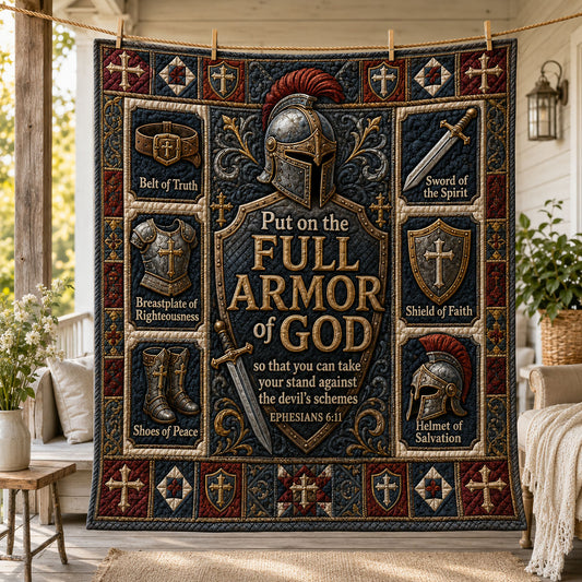 Stand Firm Warrior Quilted Blanket GFTOHNL951