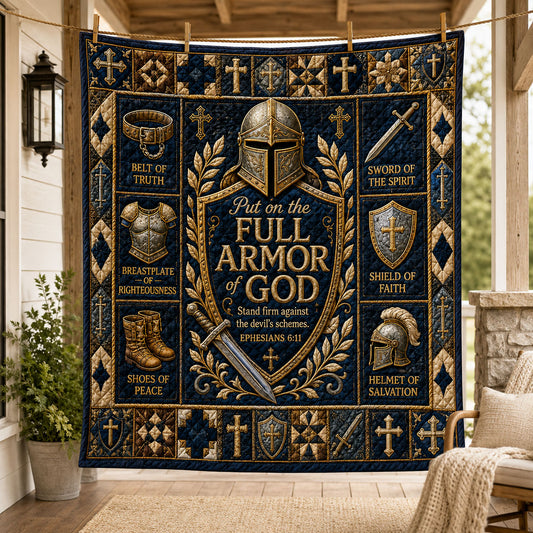 Divine Battle Shield Quilted Blanket GFTOHNL952