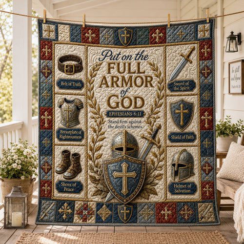 Faith Protection Armor Quilted Blanket GFTOHNL954