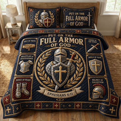 Golden Defender Faith 3-Piece Quilted Bedding Set GFTOHNL961