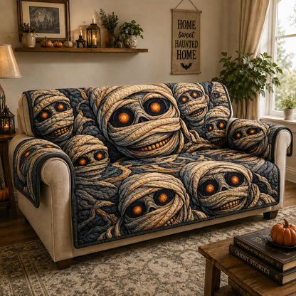 Mummy Gaze Gathering Quilted Sofa Cover GFTOHNL975