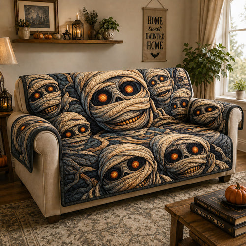 Mummy Gaze Gathering Quilted Sofa Cover GFTOHNL975