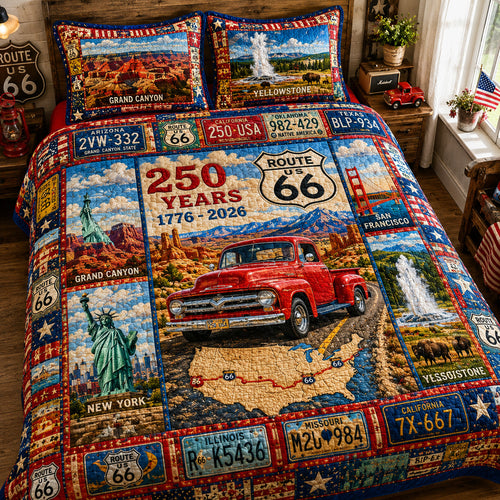 America 250 3-Piece Quilted Bedding Set GFTOLAN02