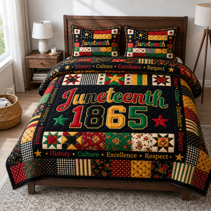 Juneteenth 1865 3-Piece Quilted Bedding Set GFTOLAN100