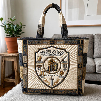 Armor Of God Quilted Tote Bag GFTOLAN1001